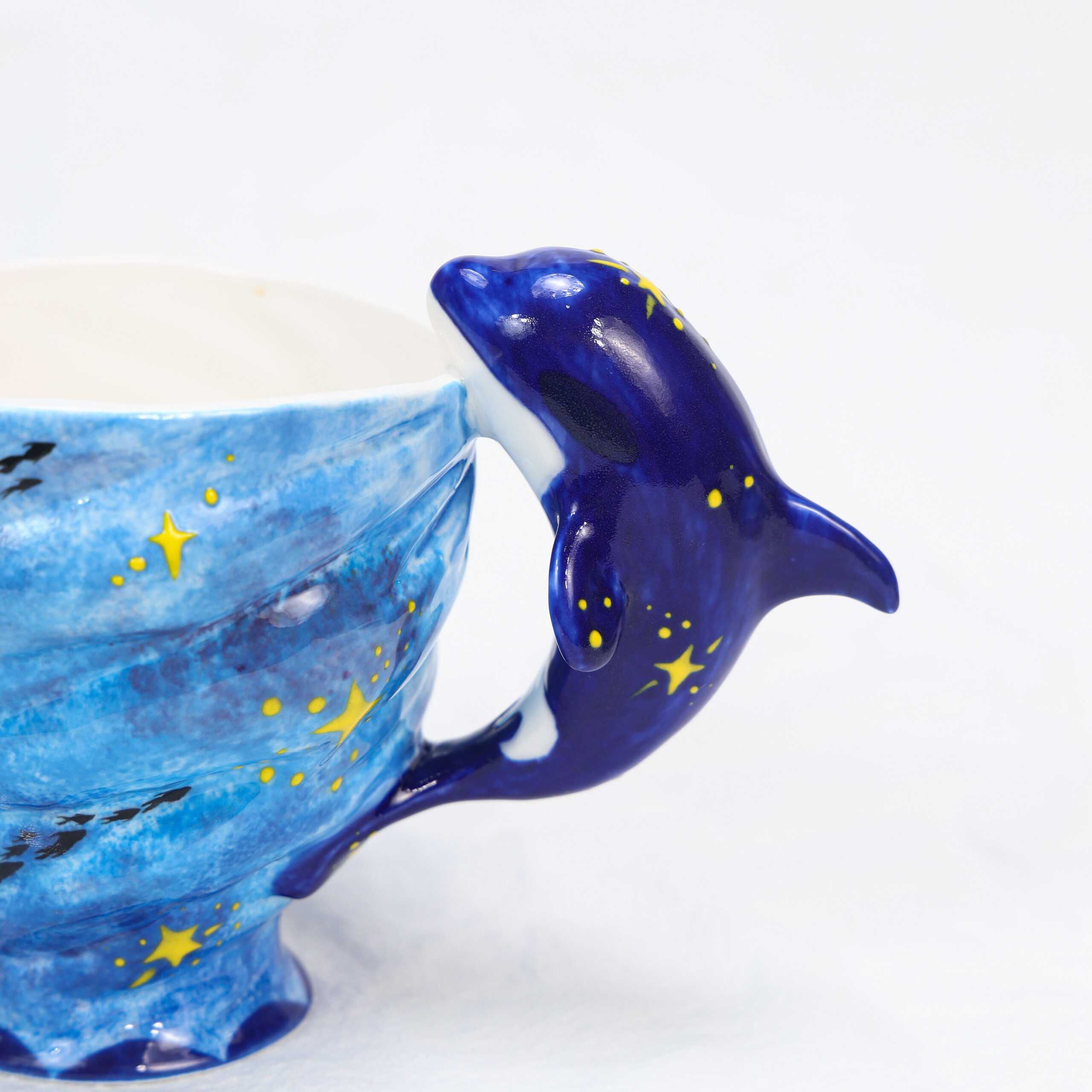 Hand-Painted Dolphin Ceramic Mug - Image 4