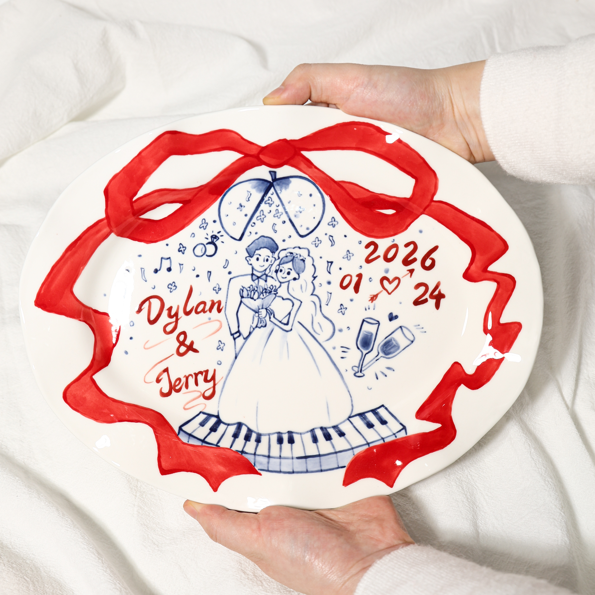 Personalized Wedding Ceramic Plate