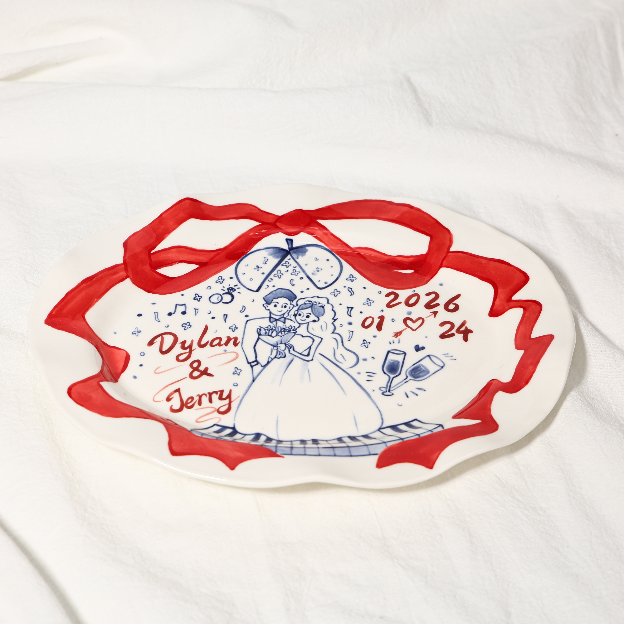 Personalized Wedding Ceramic Plate - Image 5