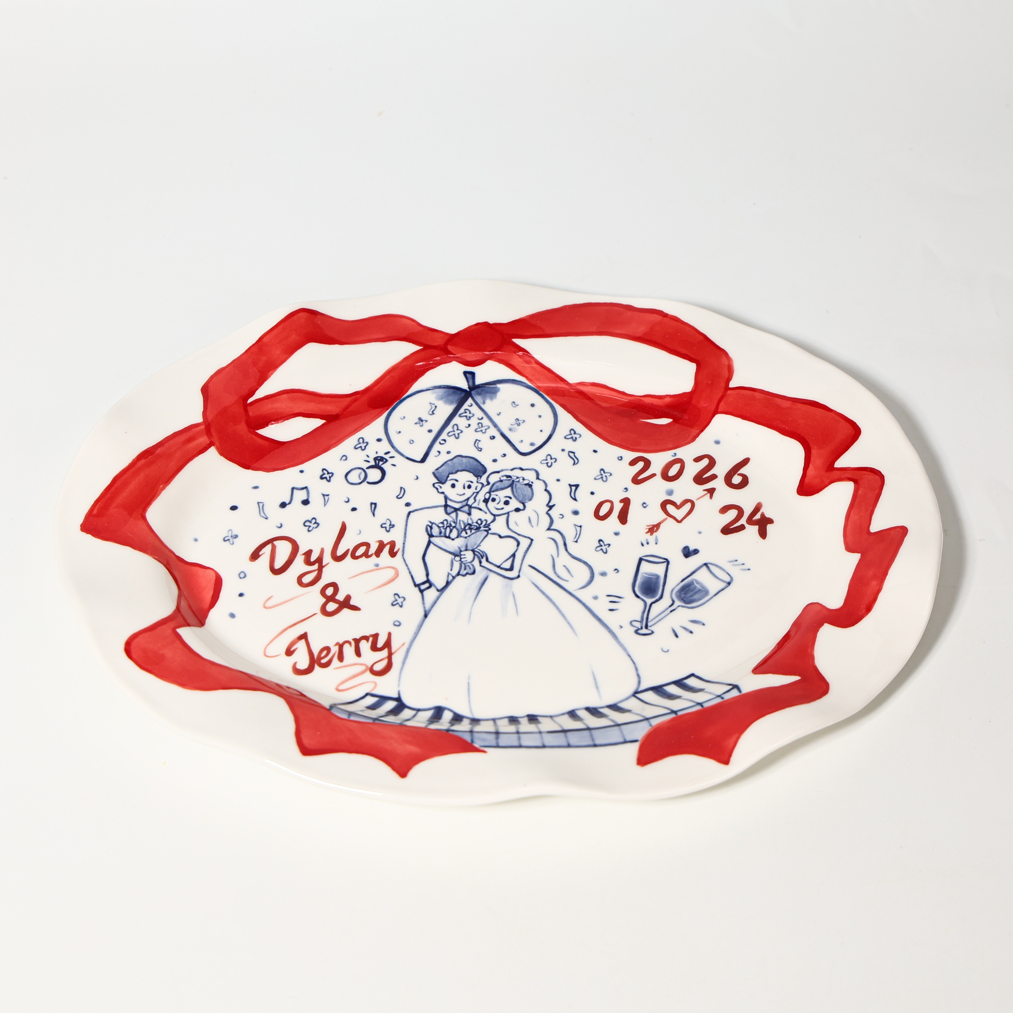 Personalized Wedding Ceramic Plate - Image 7