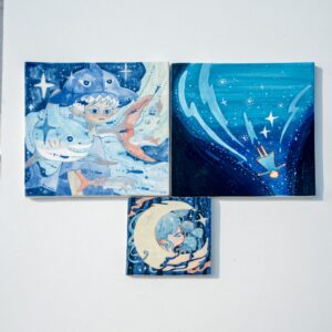 Hand-Painted Ocean Ceramic Art Tile