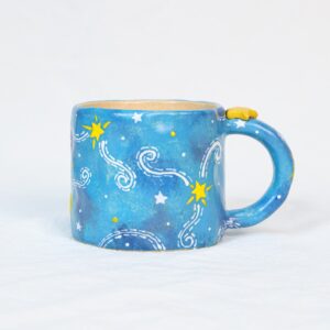 Hand-Painted Starry Ocean Ceramic Mug
