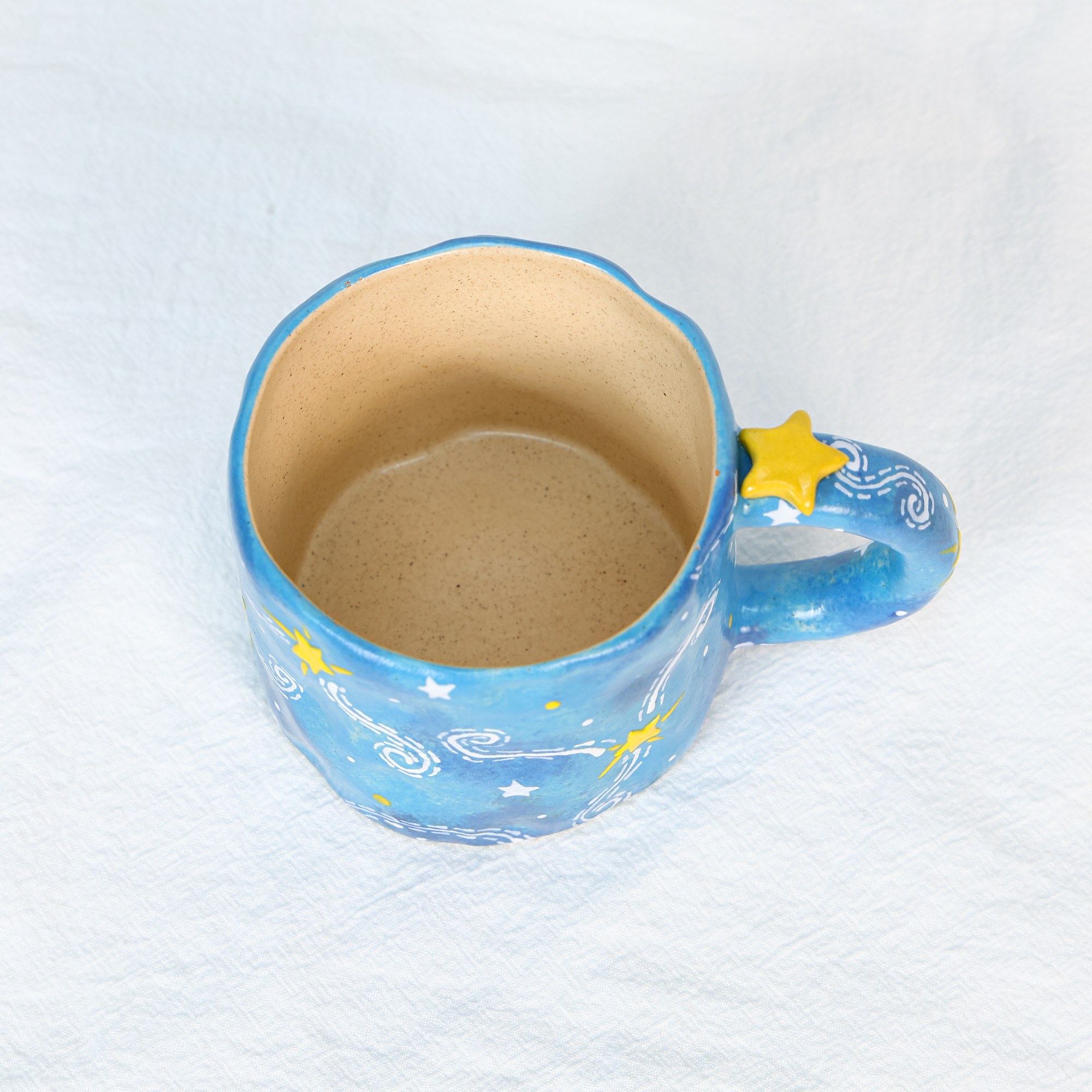 Hand-Painted Starry Ocean Ceramic Mug - Image 3