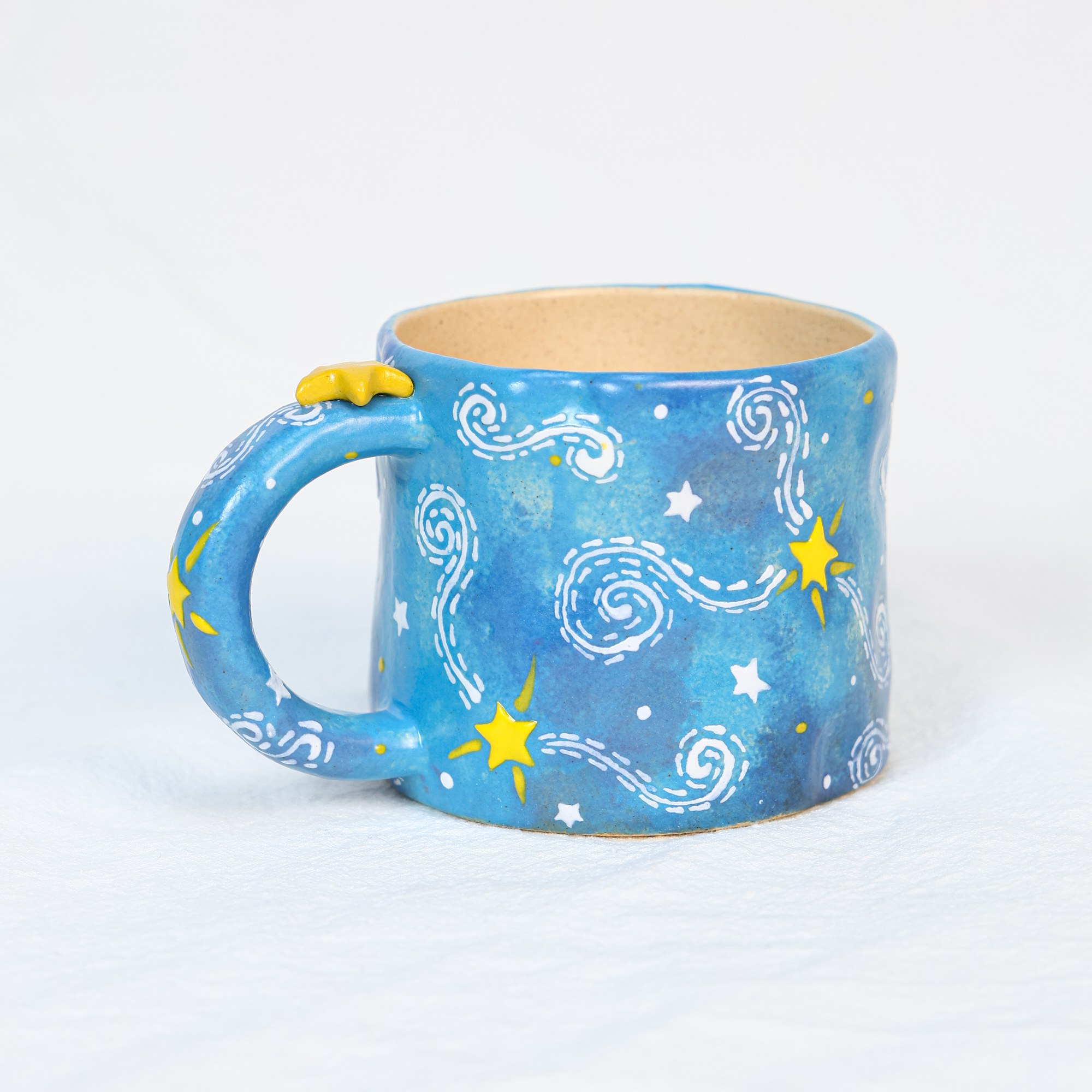 Hand-Painted Starry Ocean Ceramic Mug - Image 4