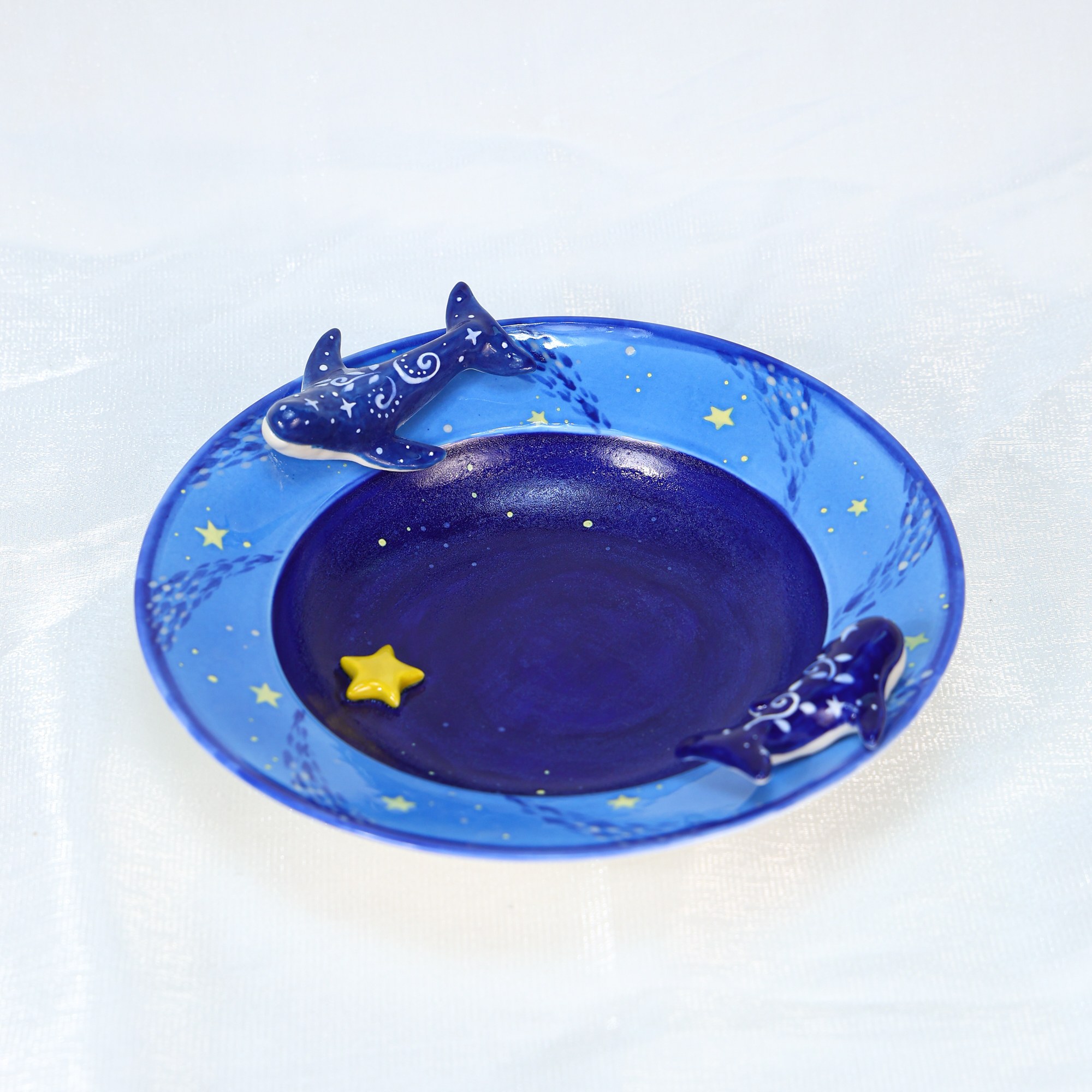 Hand-Painted Ocean Ceramic Plate - Image 5