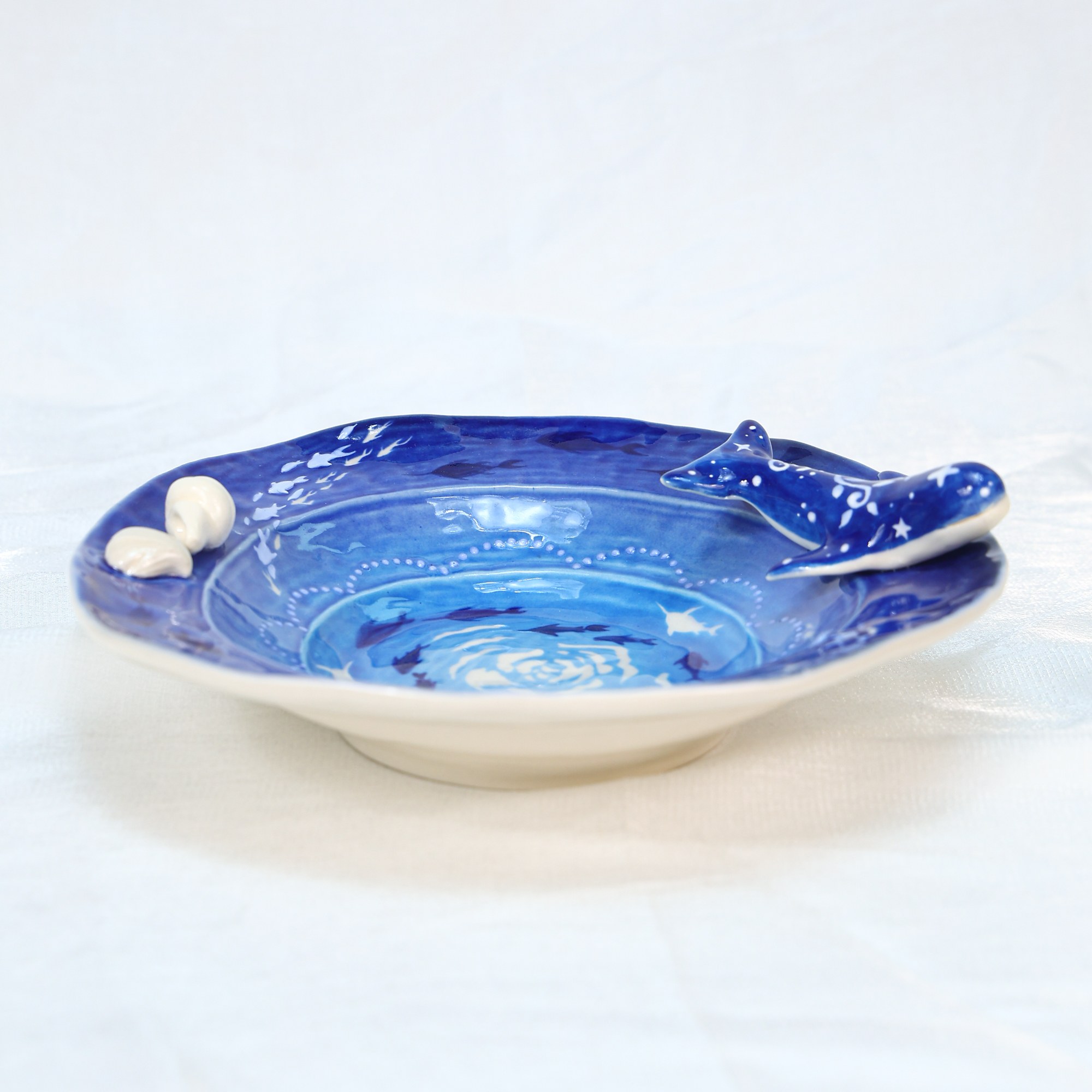 Hand-Painted Ocean Ceramic Plate - Image 5