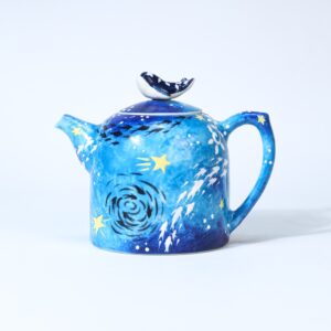 Hand-Painted Ocean Ceramic Teapot