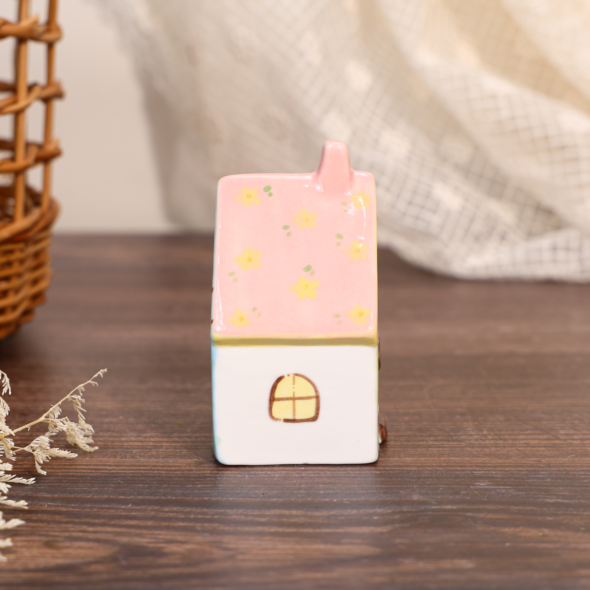 Hand-Painted Pastel Star Ceramic House Ornament - Image 6