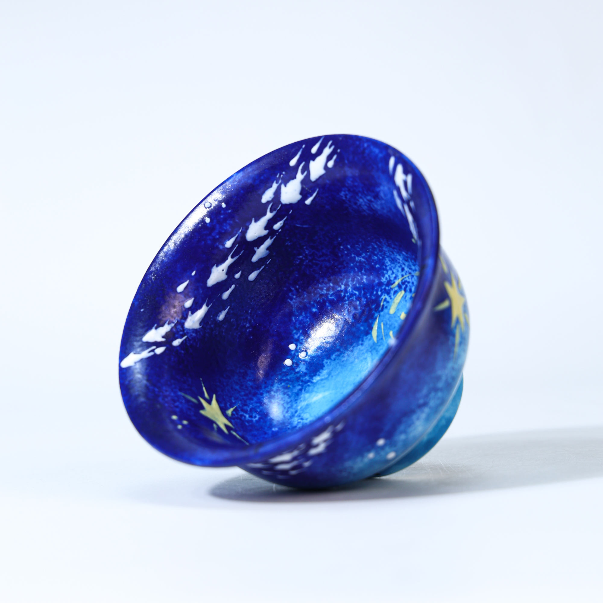 Hand-Painted Blue Galaxy Starry Night Ceramic Cup - Image 24
