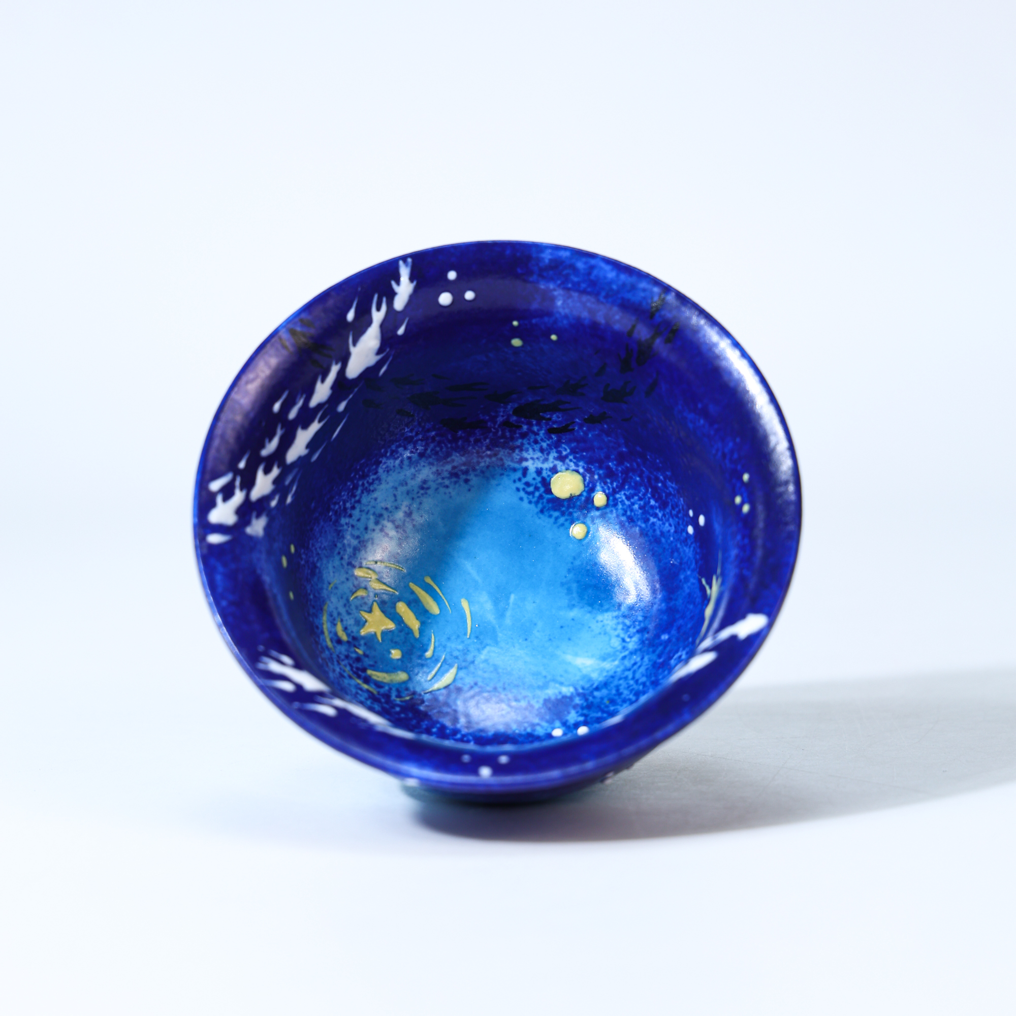 Hand-Painted Blue Galaxy Starry Night Ceramic Cup - Image 22