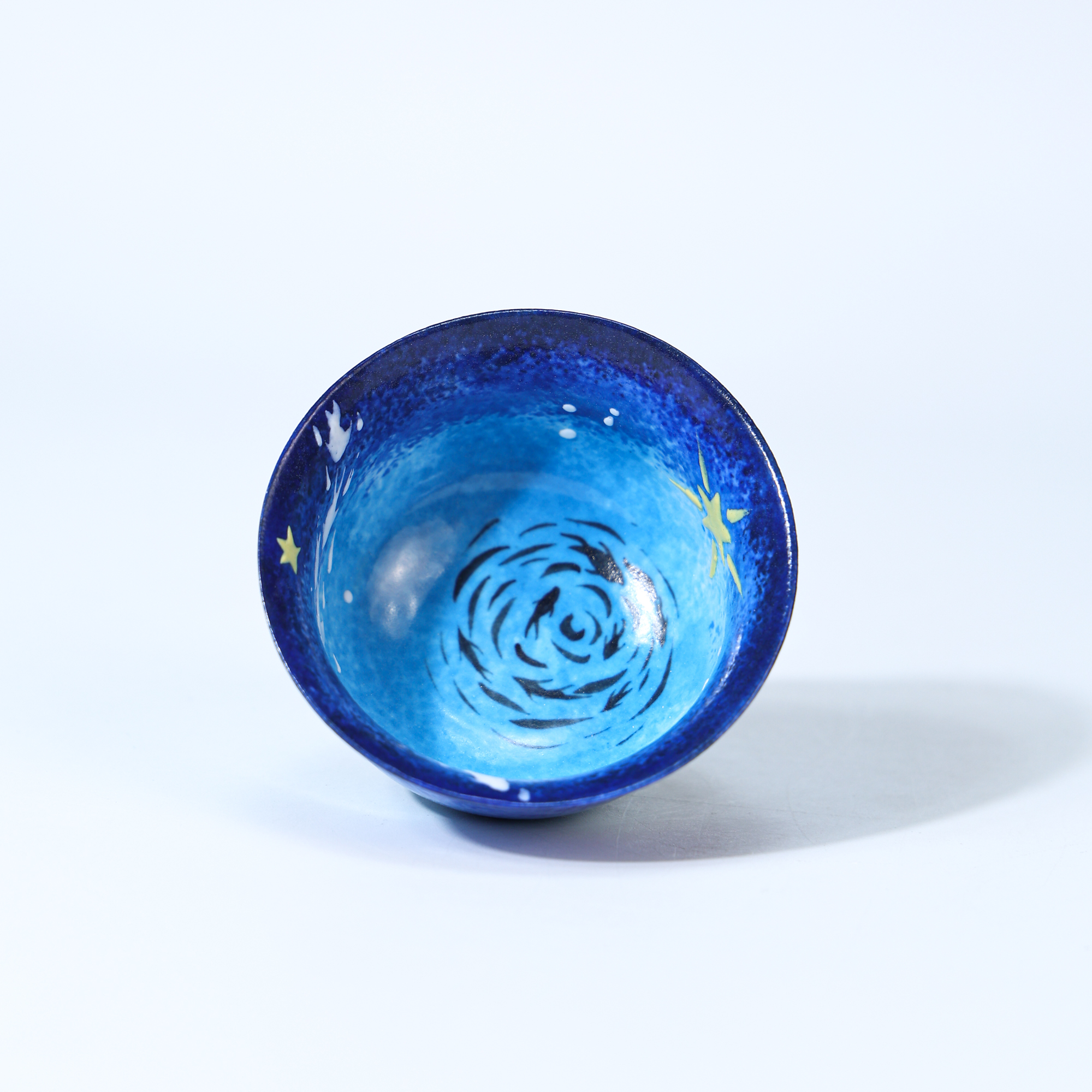 Hand-Painted Blue Galaxy Starry Night Ceramic Cup - Image 15