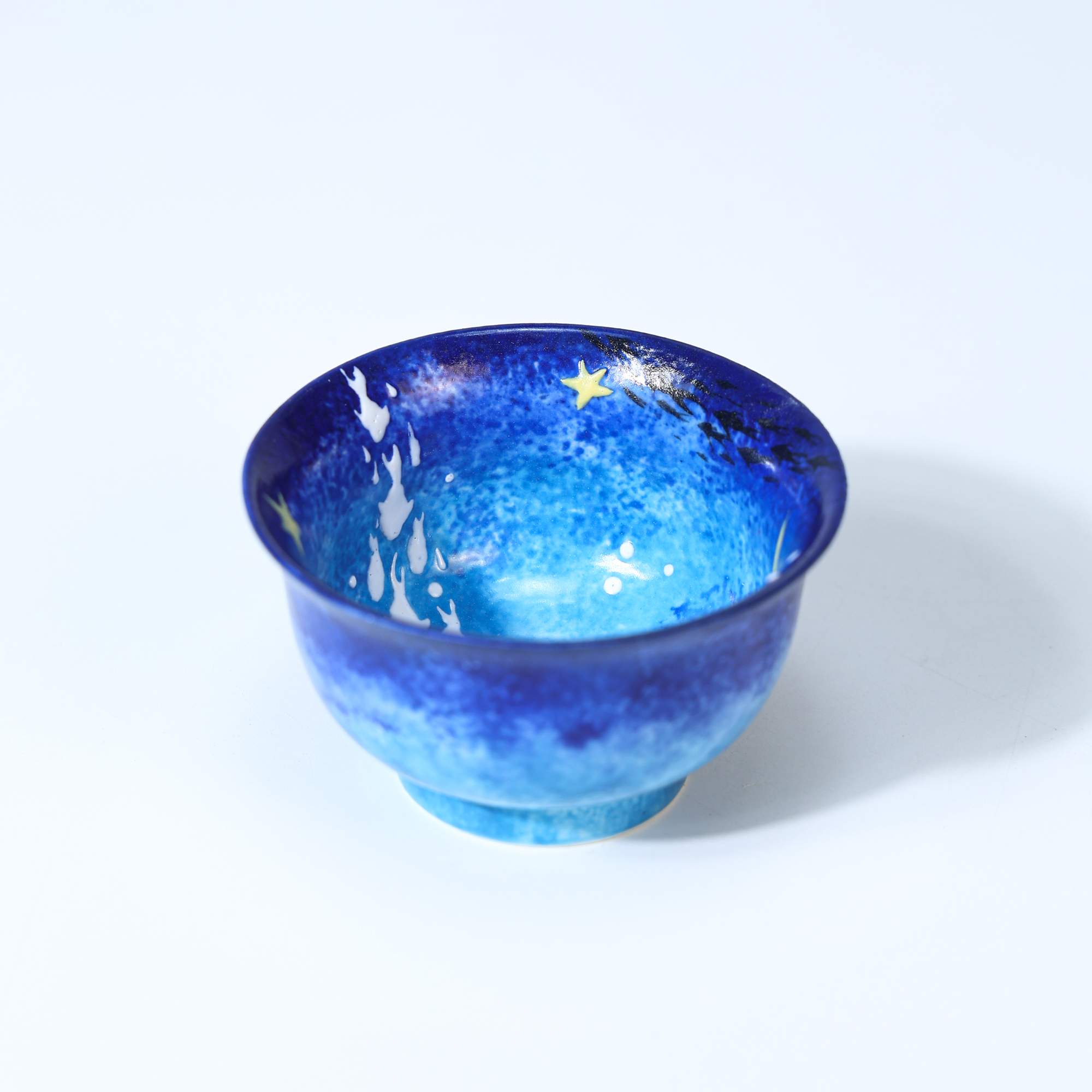 Hand-Painted Blue Galaxy Starry Night Ceramic Cup - Image 12