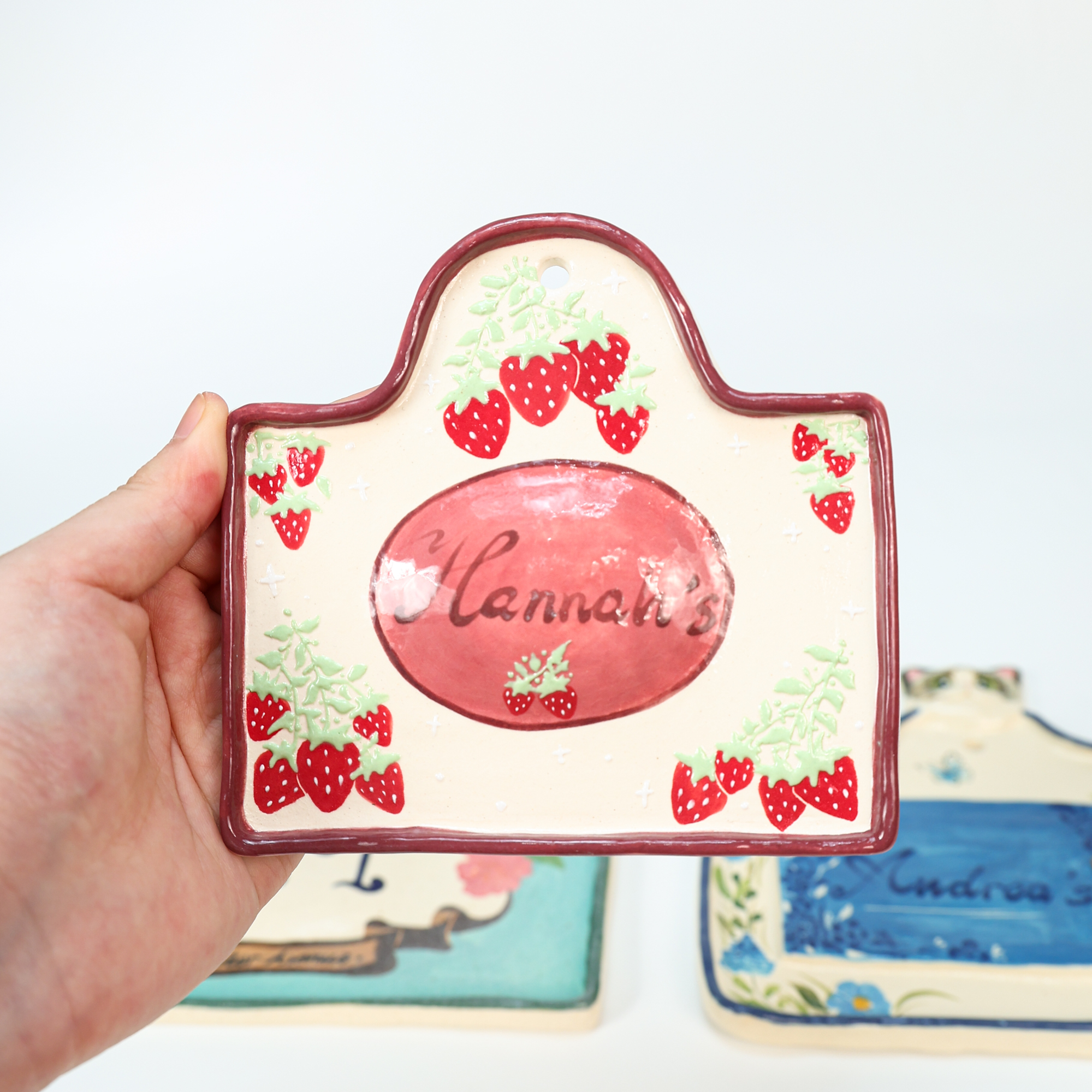 Personalized Hand-Painted Ceramic Plaque and Serving Plate - Image 6