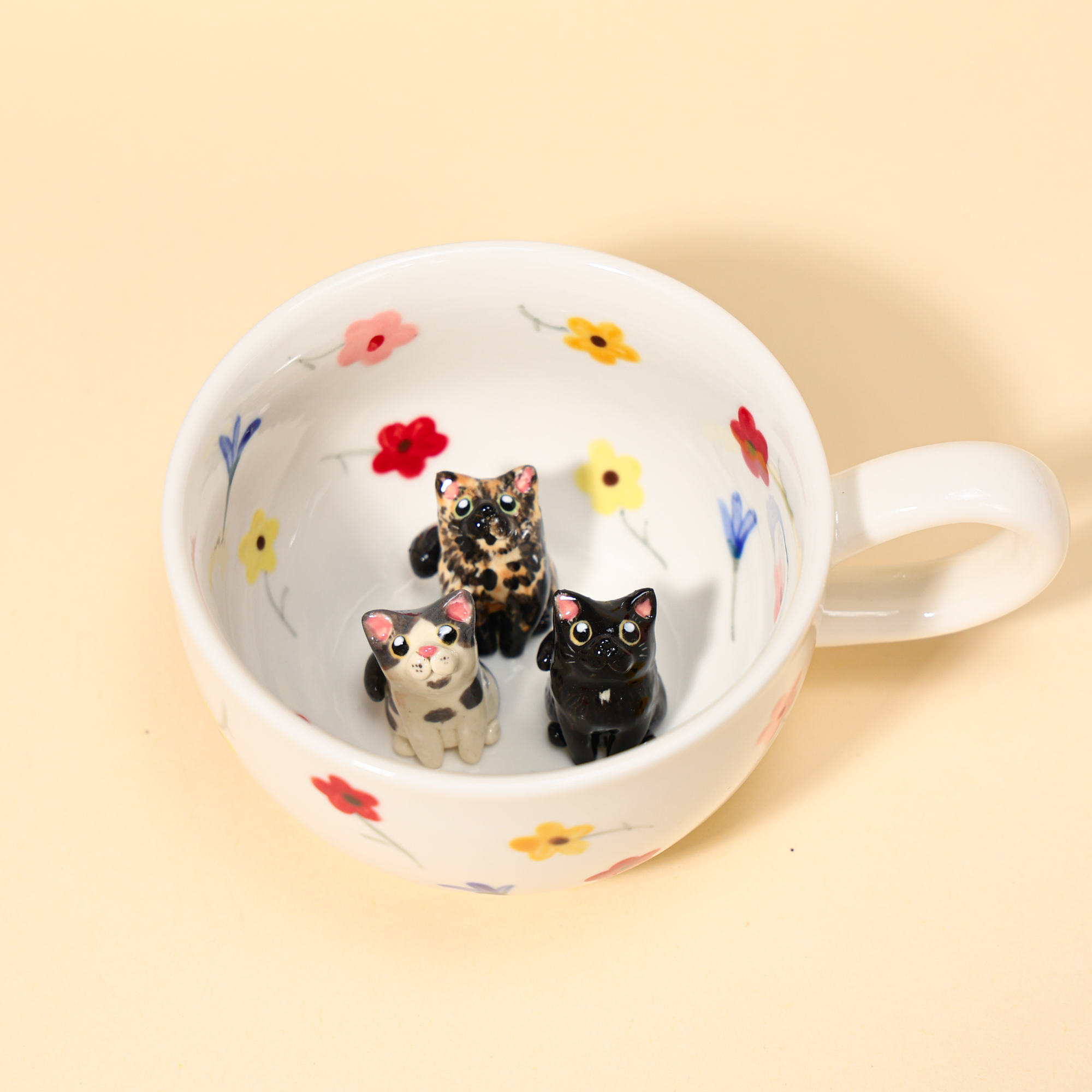 Personalized Pet Portrait Mug, Custom Dog or Cat Coffee Cup, Wild Flower or Little Flower - Image 6