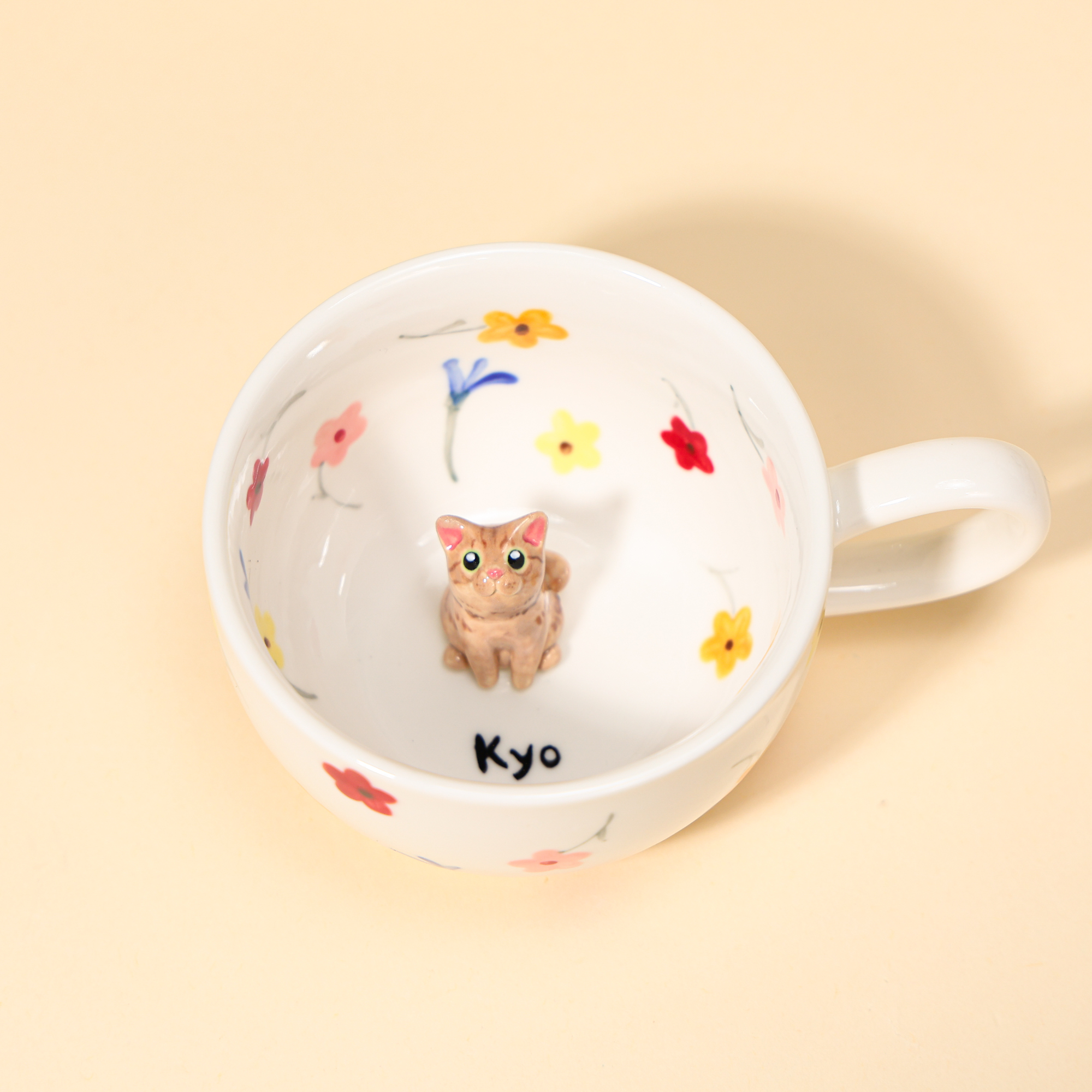 Personalized Pet Portrait Mug, Custom Dog or Cat Coffee Cup, Wild Flower or Little Flower - Image 3