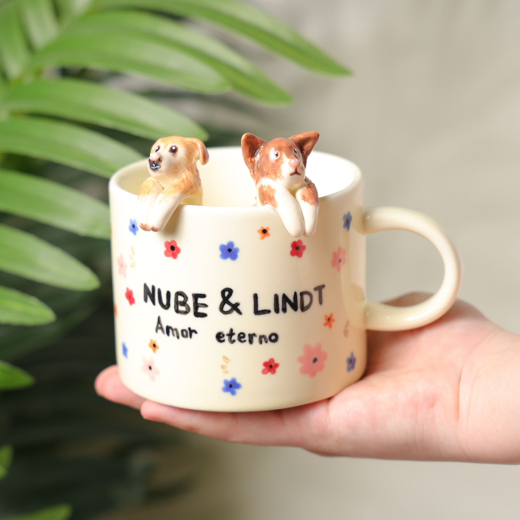 Personalized Pet Portrait Mug, Custom Dog or Cat Coffee Cup, Wild Flower or Little Flower - Image 7